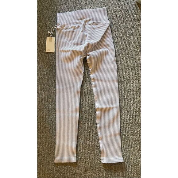 Good American Women's Seamless Ribbed Striped Leggings White Size M / 2/3 - Picture 3 of 5